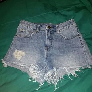 Billabong highrise denim shorts.